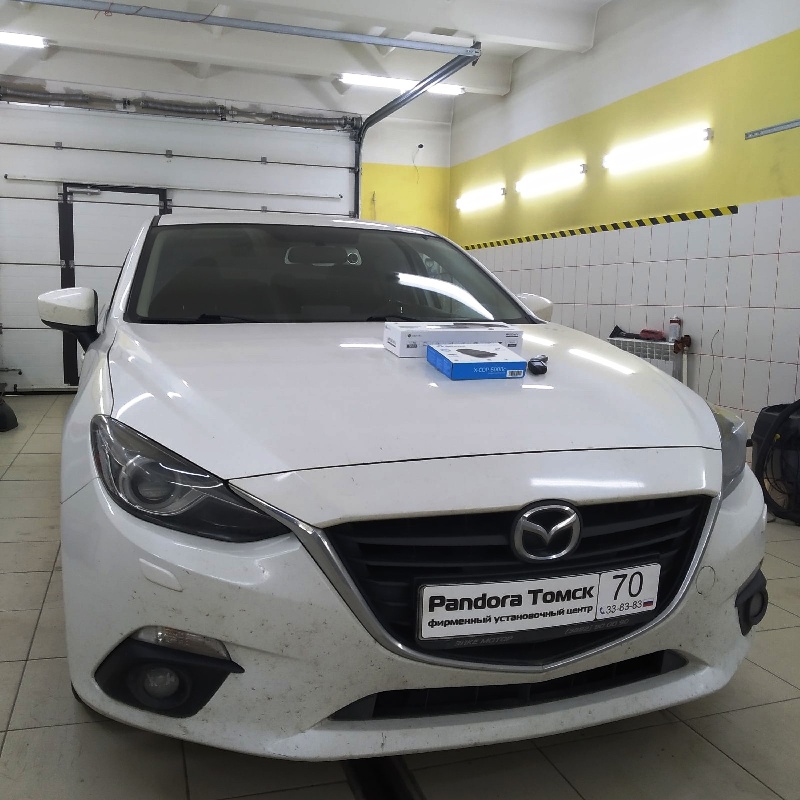 Установка сигнализации с автозапуском на Mazda 3, Пандора Томск